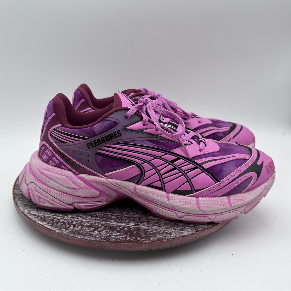 Puma Velophasis Pleasures Sneaker Mens Size 10 Pink Grape 391696-01 Streetwear